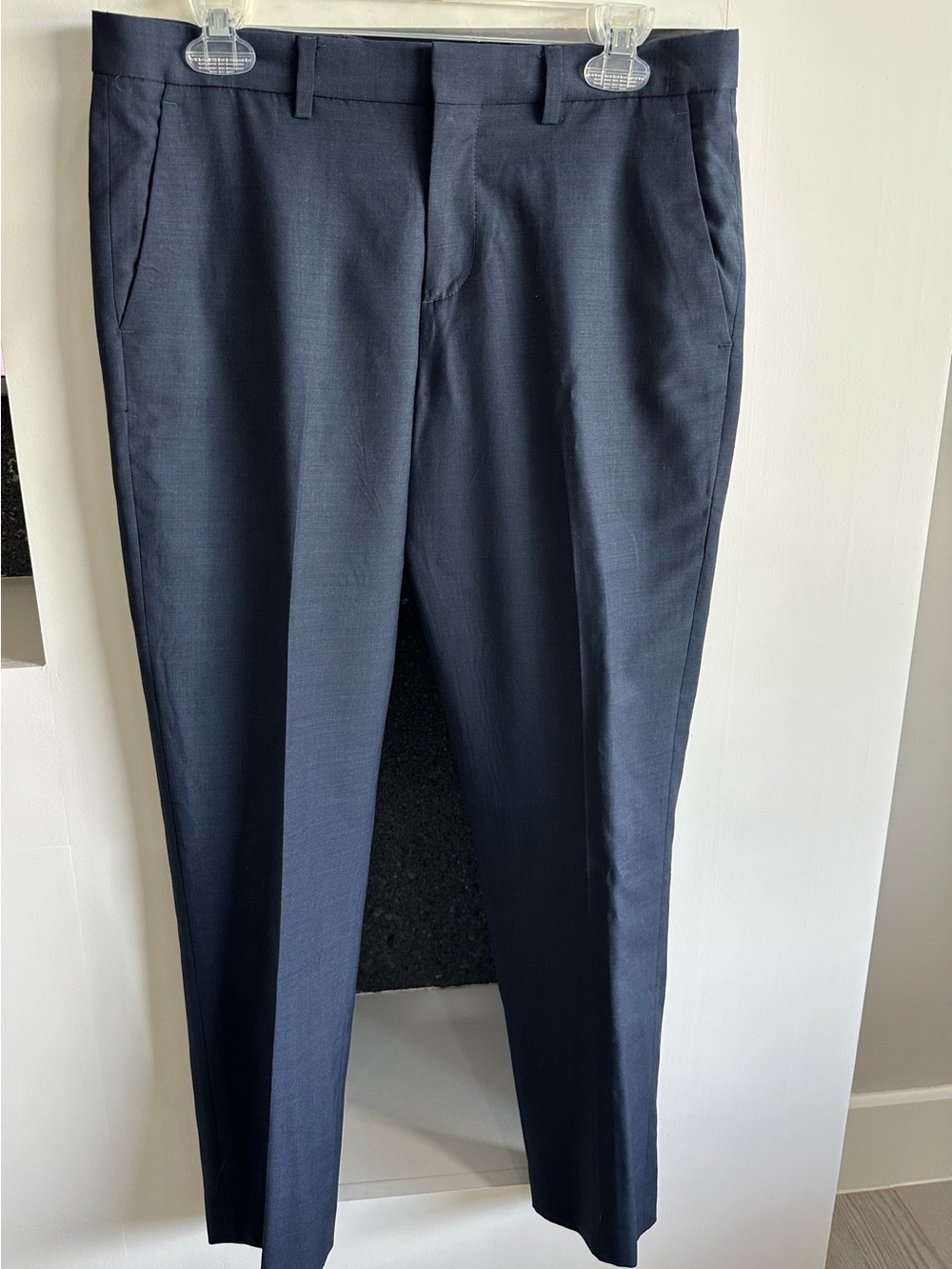 Express Men's Navy Dress Pants - Slim Fit